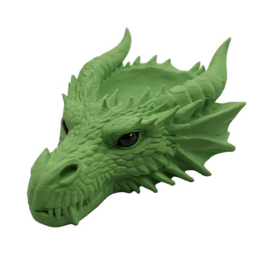 Drakhuvud Nyckelfat 3D-printat Draknyckelfat Fantasy Förvaringsfat Entré Skrivbordsorganisatör för Nycklar Mynt Smycken