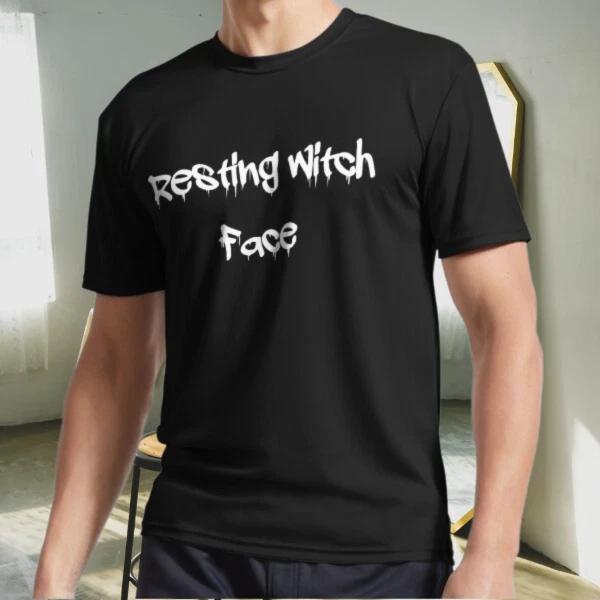 

New Shirt Resting Witch Face Halloween Active Logo T-Shirt Funny Size S to 5XL L