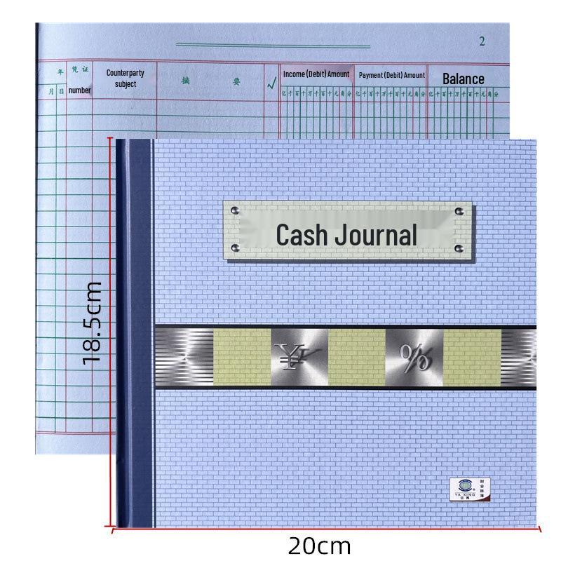 100-Page Financial Accounting Ledger: Cash, Bank Deposit & General Ledger Book