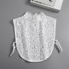 Girls Hollow Out Lace Shirt Detachable Fake Collar Shirt Lapel Blouse Top Adjustable Women Clothes Ladies False Collar Decor