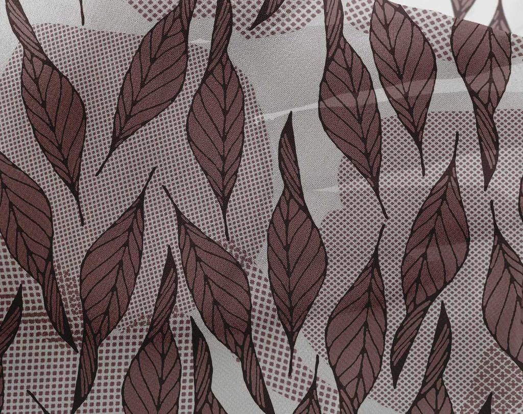 oneOone Cotton Cambric Dark Rose Brown Fabric Leaves Dress Material Fabric Print Fabric By The Yard 42 Inch