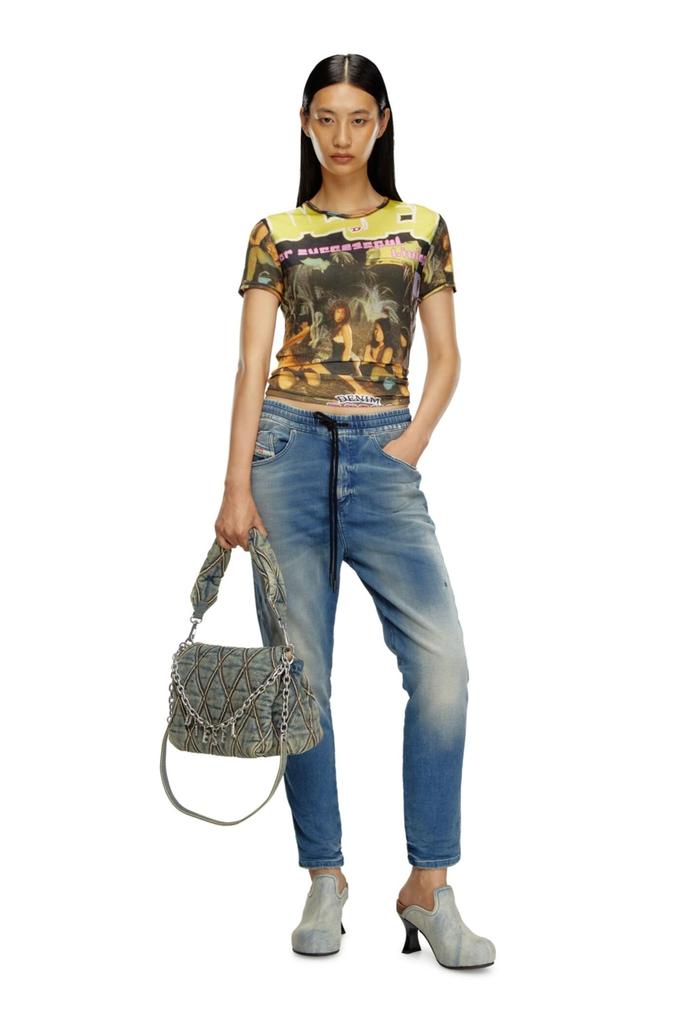 Diesel Women's D-FAYZA JOGG Denim Jogg Jeans, 27-inch, Indigo Blue, A11878068MG