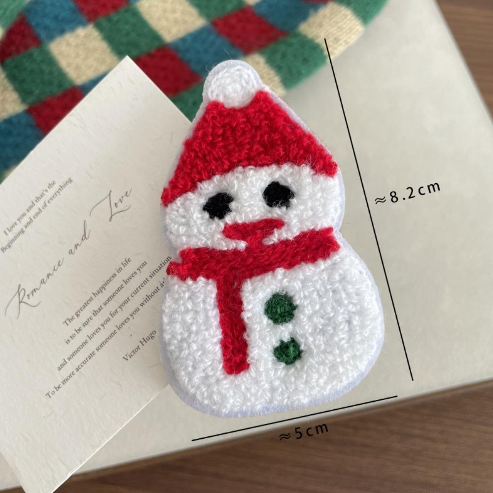 Kreativní vánoční sponka do vlasů s ledním medvědem, sněhulákem, punčochou, plyšové vánoční sponky, sob, sněhová vločka, Santa Claus, vánoční sponka do vlasů