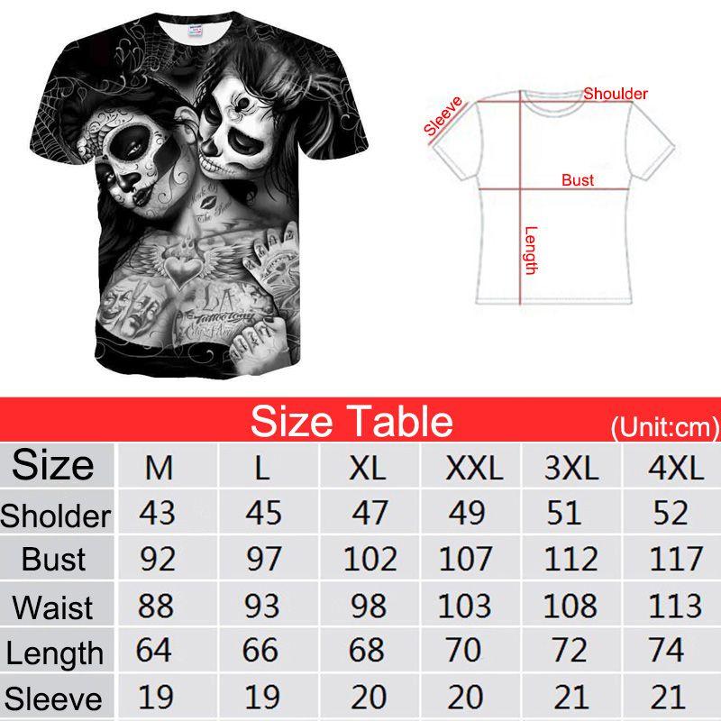Premium Qualität Unisex Sommer Kurzarm O-Ausschnitt Clown 3D Druck T-Shirt Für Alle