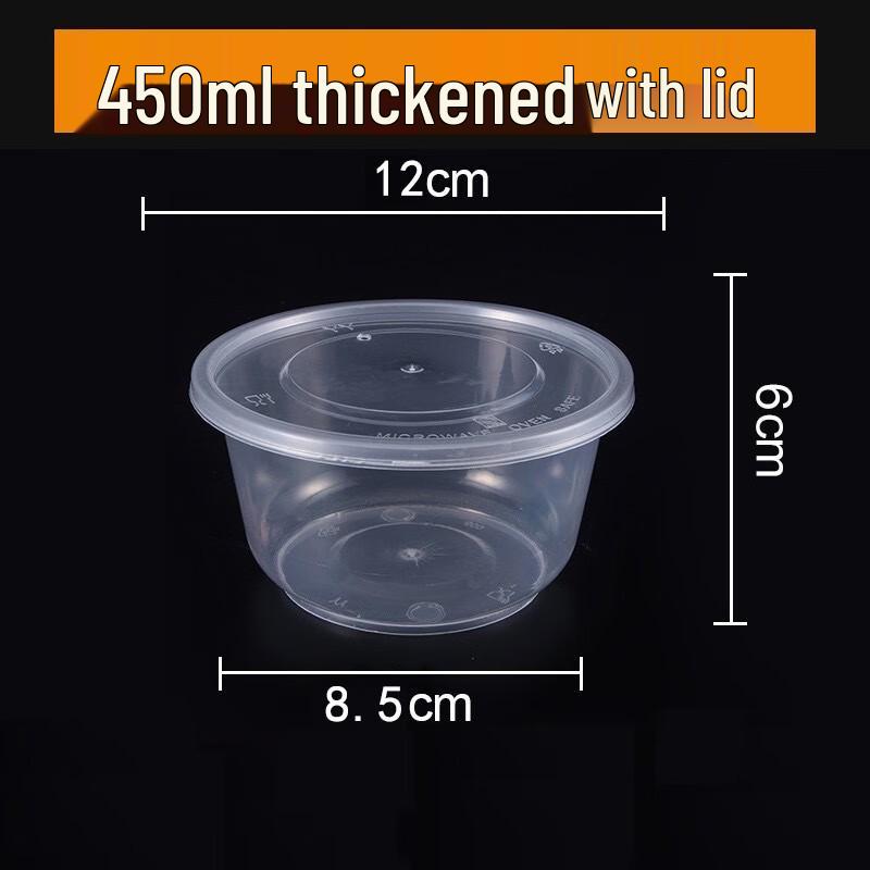 Deshangyuan Disposable Transparent Plastic Meal Prep Containers with Lids