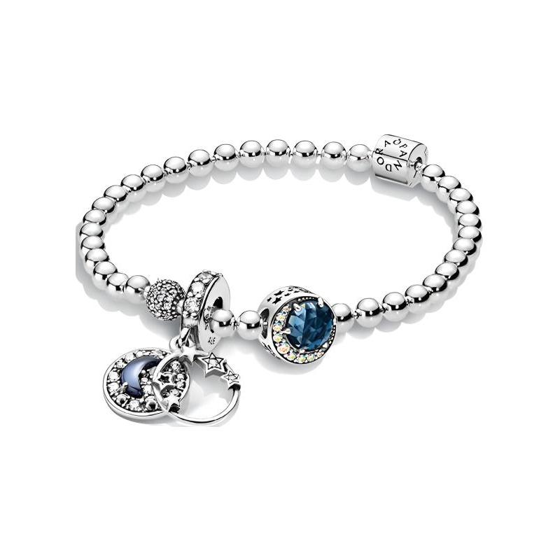Pandora Shimmering Night Sky 925 Silver Cubic Zirconia Bracelet Women bracelet ZT2355 17