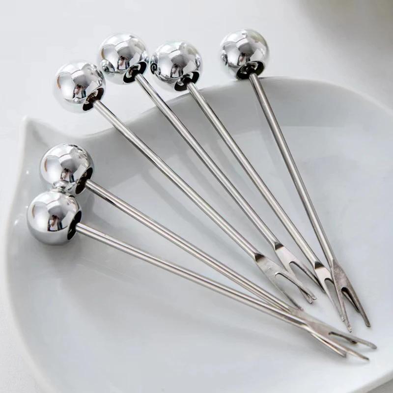 4/6pcs Stainless Steel Dessert Forks With Storage Jar Bear Fruit Fork Set Cute Bear Tableware For Party Tasting Dessert Pickle