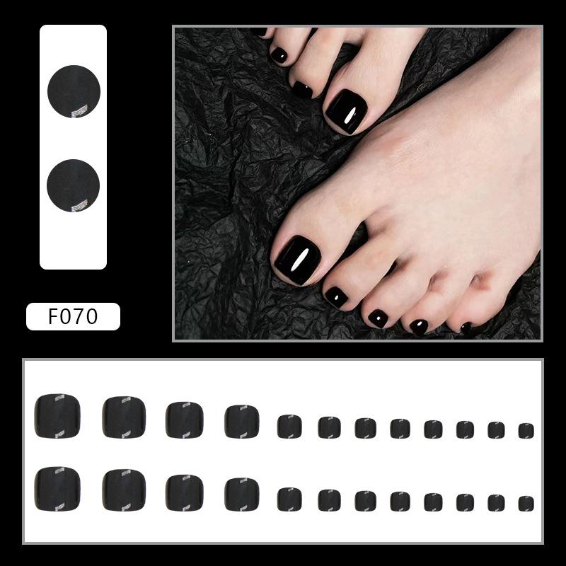Chic French Diamond Flash Toenail Art: Sweet & Cool Fake Nails for Feet