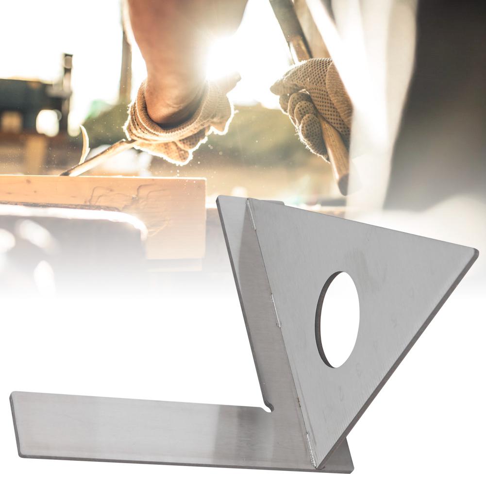 Stainless Steel Woodworking Right Angle Gauge 90/45 Degrees Carpenter Measuring Ruler