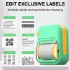 Portable Mini Thermals Printer for Labels Photos and Note Rechargeable Battery No Inks Required Includes 1 Roll Printing Paper