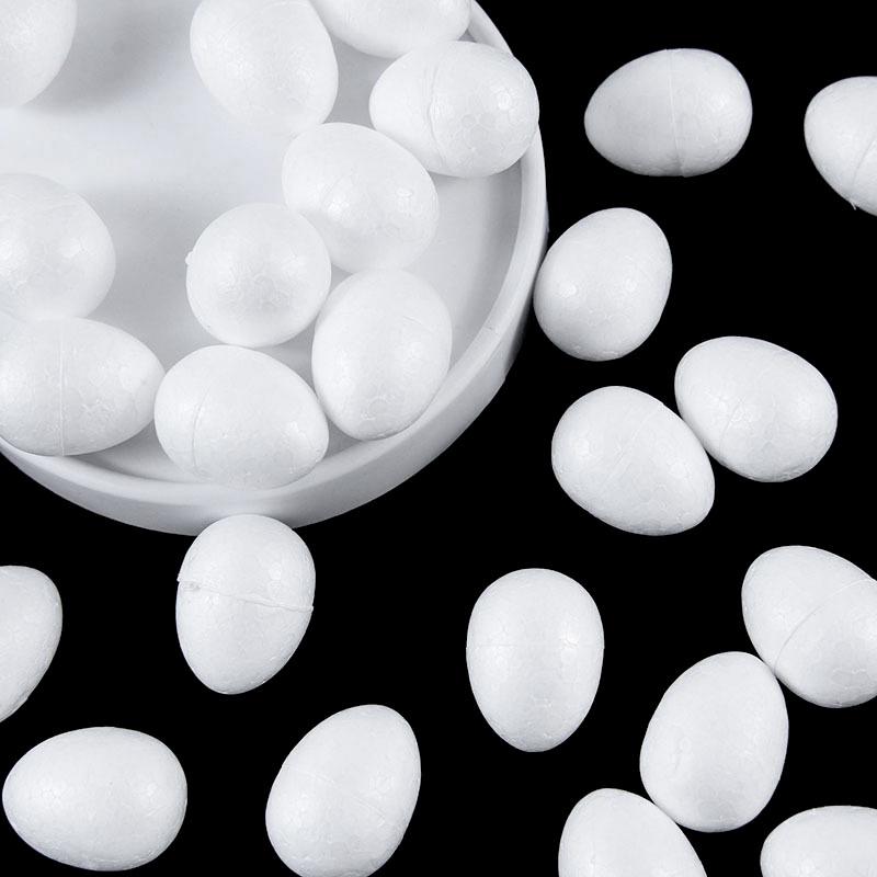 10PC White Easter Foam Egg DIY Painting Polystyrene Styrofoam Home Egg Balls Party Decoration Supplies Lightweight Handemade