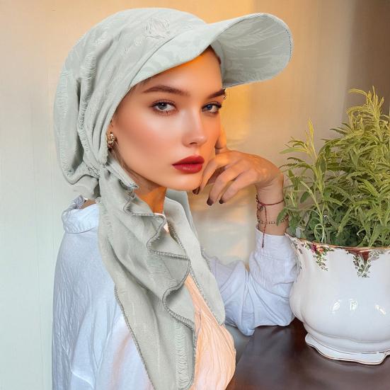 Women Headscarf Hat Elastic Design Shawl Baseball Hat Headscarf Lightweight Easy to Wear Head Covering Turban Hat