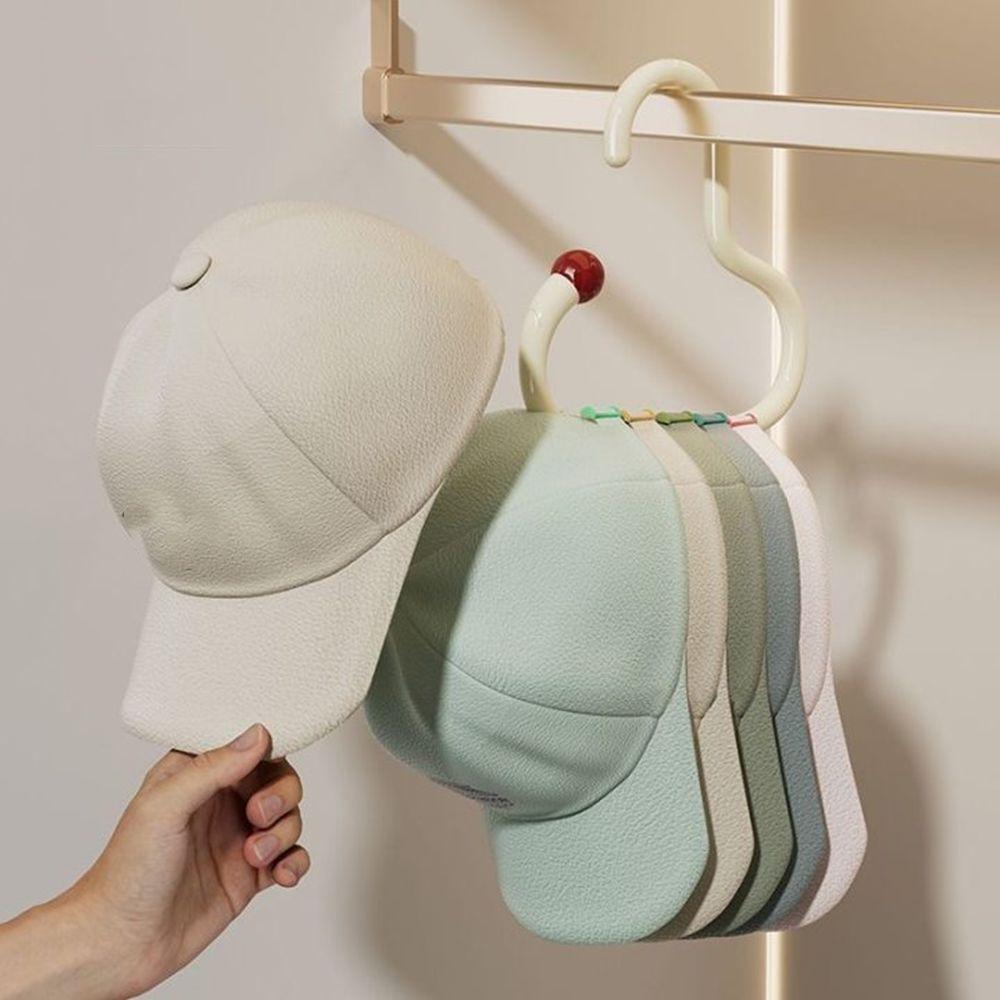 6Pcs Plastic Round Scarf Tie Hanger Dopamine Hat Storage Hook Durable Clothes Hanger  for Home