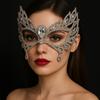 Rhinestone Tassel Veil Masks Full Face Women Chains Face Mask Masquerade Dance Party Performance Sexy Facial Accessories Jewelry