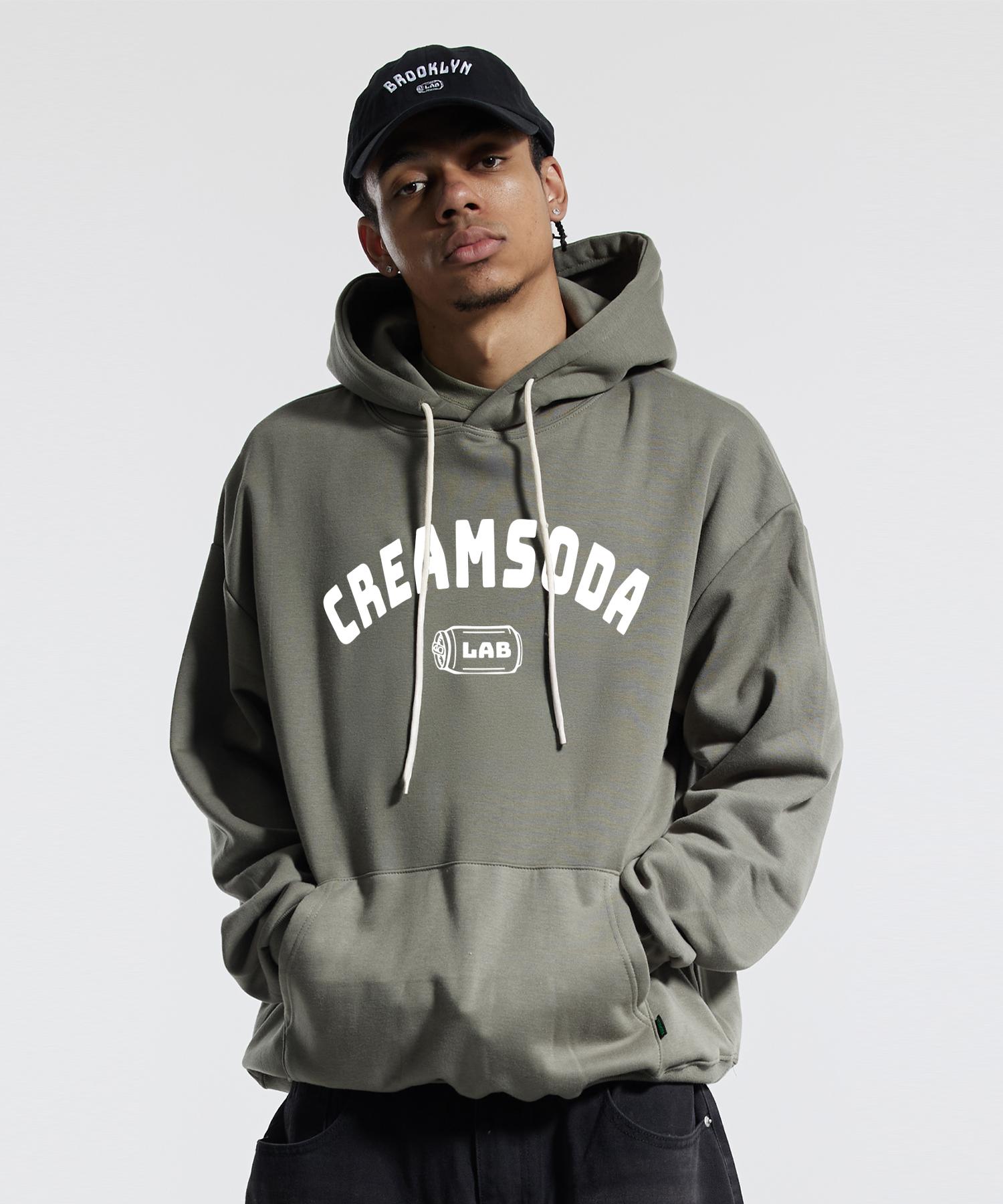 Cream Soda Lab Ozzy Acro Logo Hoodie Khaki Brushed Fabric L (2)