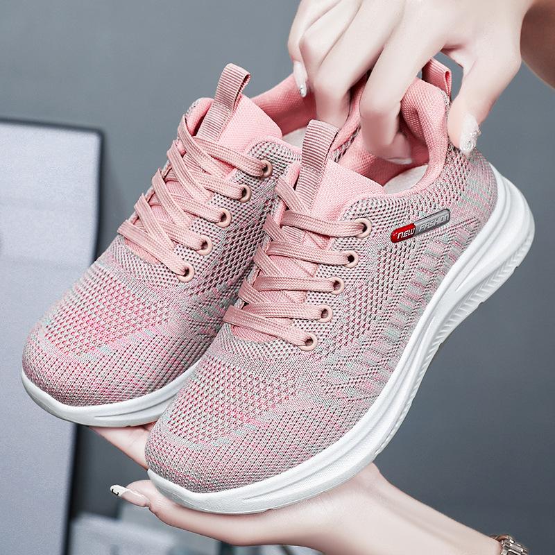 Neue Damen Sportschuhe Atmungsaktive Schuhe Freizeitschuhe Modische Damenschuhe Vielseitige Einzelne Schuhe
