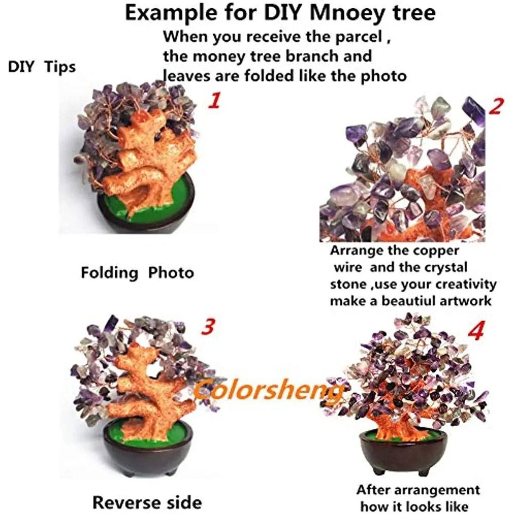 Sculpture 18cm Lucky Money Tree Artificial Ornaments Feng Shui Tree Gift Statue Fortune Tree Bonsai Home