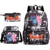 School Season Student Backpack Heat Transfer Backpack Satchel Pencil Bag Three-Piece Set