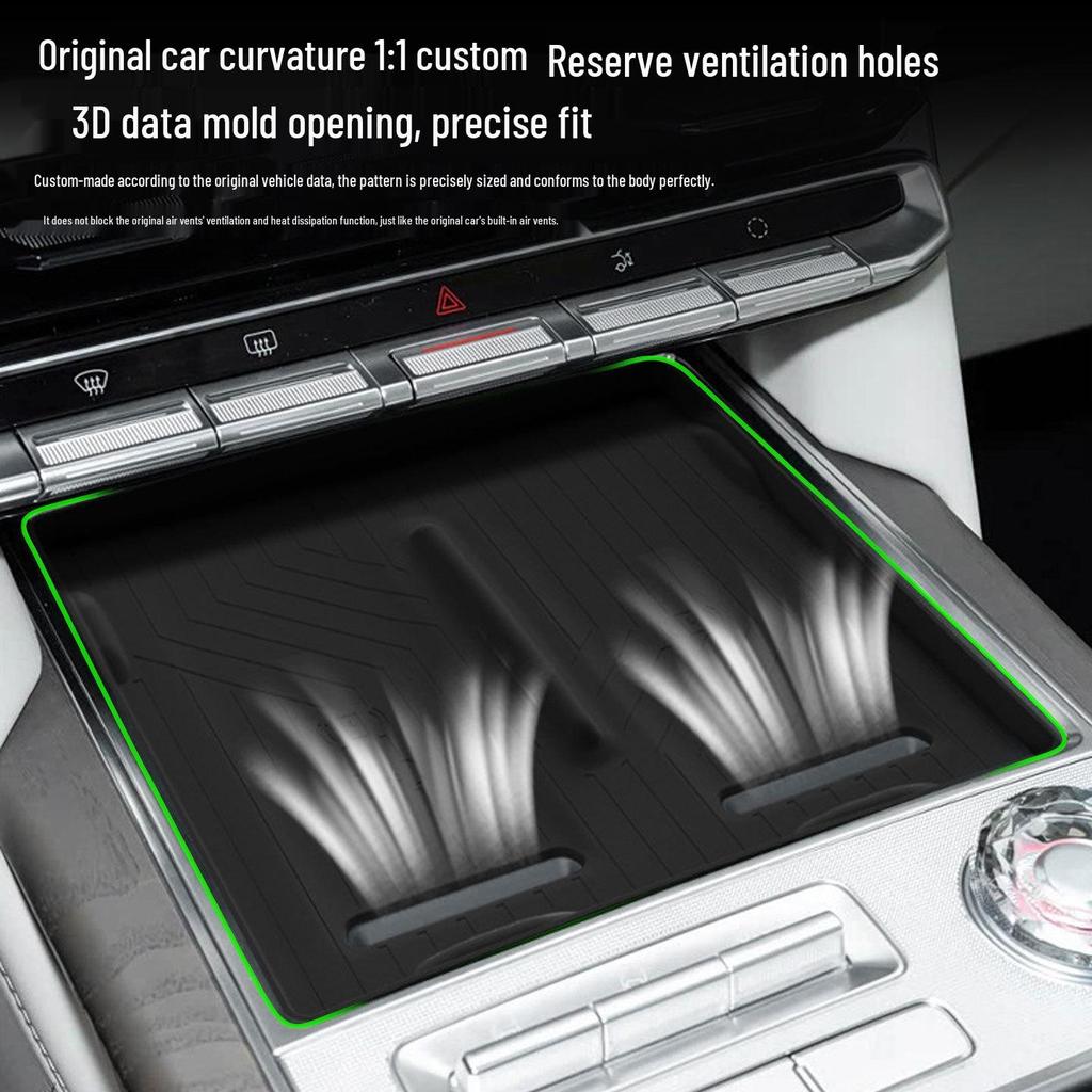 Zeekr 9X Silicone Wireless Charging Anti-slip Phone Pad for Center Console Interior Decoration.
