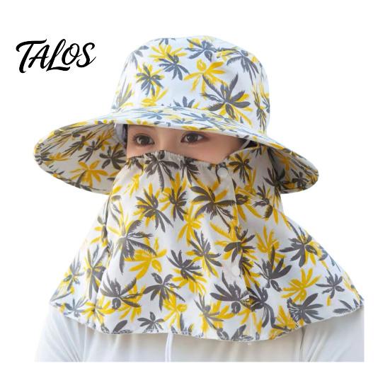 Outdoor Sports Headwear Sun Hat with Neck Flap & Face Shield, Foldable Wide Brim Summer Breathable Gardening Beach Hat, UV Protection Fishing Cap for