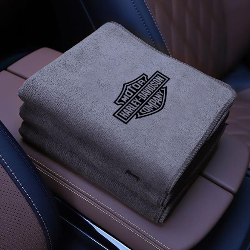 Car Drying Towel Suede Coral Velvet Double-sided Car Cleaning Cloth For Harley Davidson Electra Glide Ultra Classic 1250 1250S