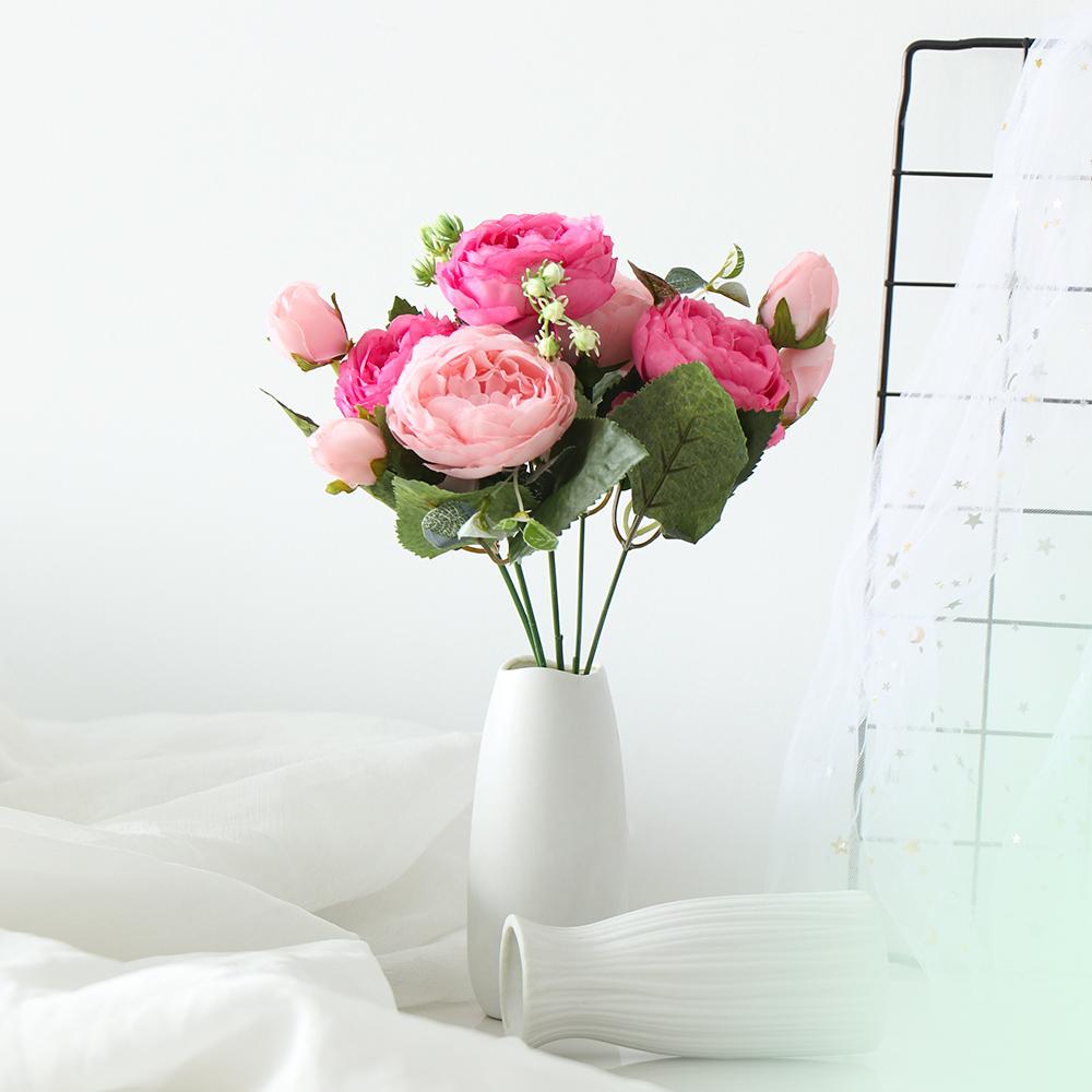 Festival Supplies Wedding Vintage Silk Peony Artificial Flowers Party Decoration Rose bouquet