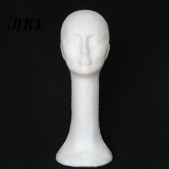 Modello Testa in Schiuma Manichino Femminile Astratto Collo Lungo Supporto Espositore per Parrucche Cappelli Occhiali Manichino da Business