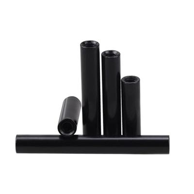 10pcs M2 M2.5 M3 Anodized Black Aluminum Round Standoff Spacer Thread Sleeve Rod Bar Stud Length 6-100mm For Drone Accessory Nut