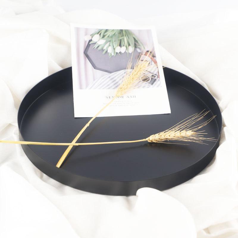 Modern Minimalist Stainless Steel Serving Plate For Hotel Coffee Tea Accessories
