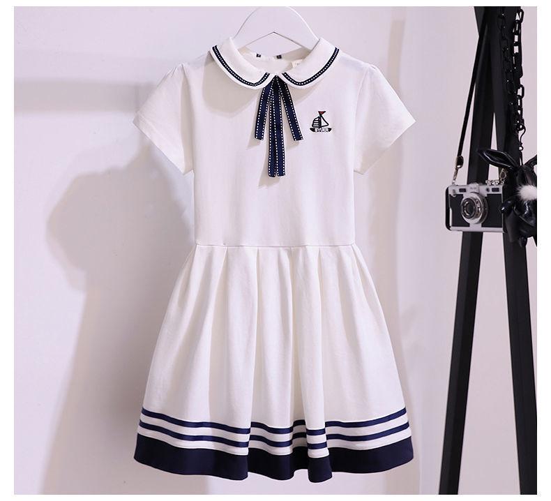 Japanese-Style Doll Collar Short Sleeve Princess Dress for Girls, Ages 12-15