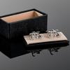 Electroplated Silver Metal Bicycle Shaped Cufflinks Men's French Shirt