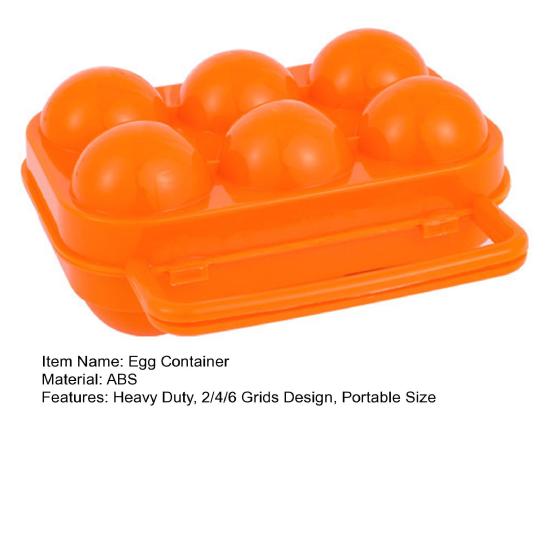 Bærbar eggebeholder Kraftig 2/4/6 roms oppbevaringsboks for egg Kjøkken Utendørs Camping Piknik Sammenleggbar eggorganisator Holder Bæreveske Klemme