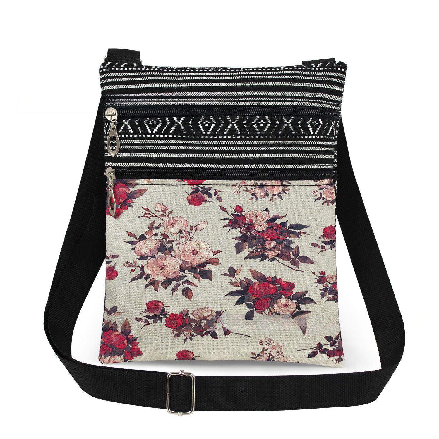 

1PC Blue and White Porcelain Print Tote Bags Women Shoulder Handbags Postman Package 6905