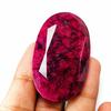 230 Ct Natural Oval African Pigeon Blood Red Ruby Certified Loose Gemstone