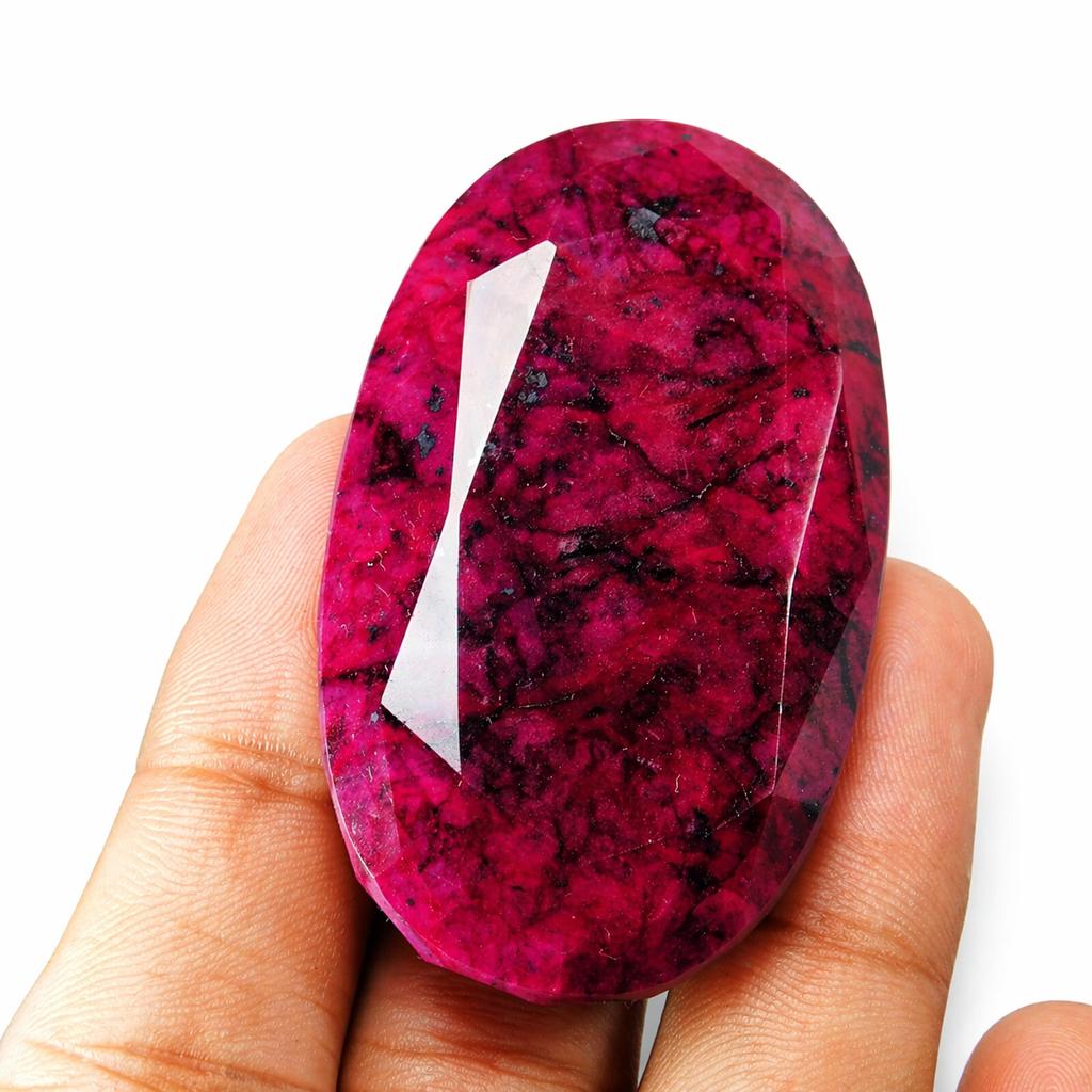 230 Ct Natural Oval African Pigeon Blood Red Ruby Certified Loose Gemstone