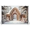 Mocsicka Christmas Photo Background Xmas Tree Snow Decors Family Holiday Party Baby Shower Boy Girl Photography Backdrops Banner142