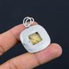 Sterling Silver Root Chakra Fossil Coral Gemstone Bezel Anniversary Wife Pendant