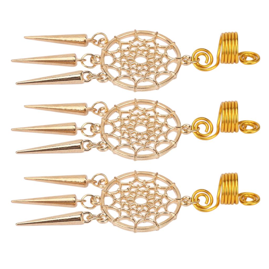 10pcs Beard Dreadlock Unisex Accessories Beard Spring Tube Dreadlock for Wedding Daily Life Golden