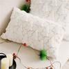 Embroidered Throw Pillow Case Removable Washable Sofa Cushion Cover Christmas Themed Pillowcase Home Decoration