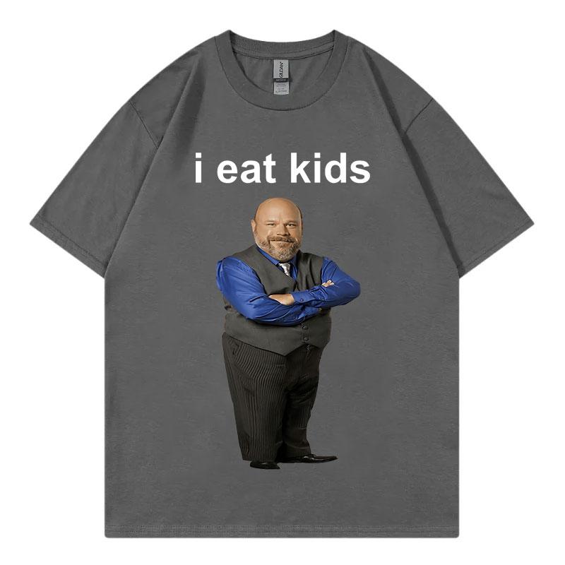 Bertram I Eats Kids Funny Meme T Shirt High Streer Fashion Trend Short Sleeve Tshirt Summer High Quality Cotton Tshirts Unisex