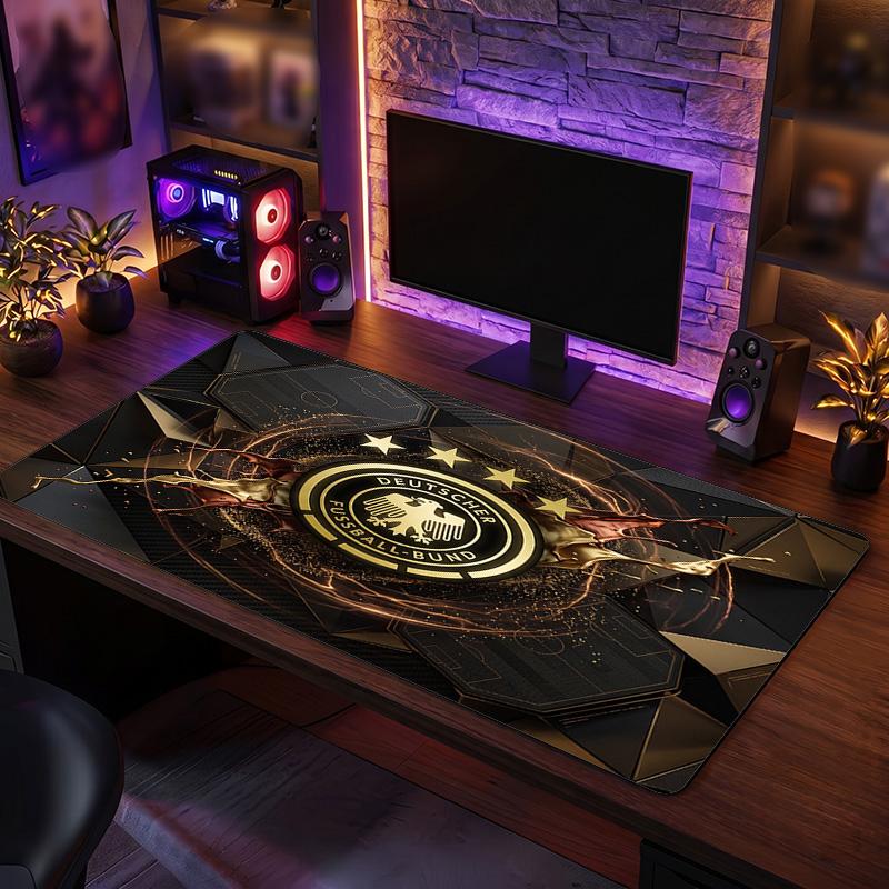 Germany Football Crest Mouse Pad, Extended Non Slip Rubber Desk Mat for Gaming Office Laptop Fan Gift