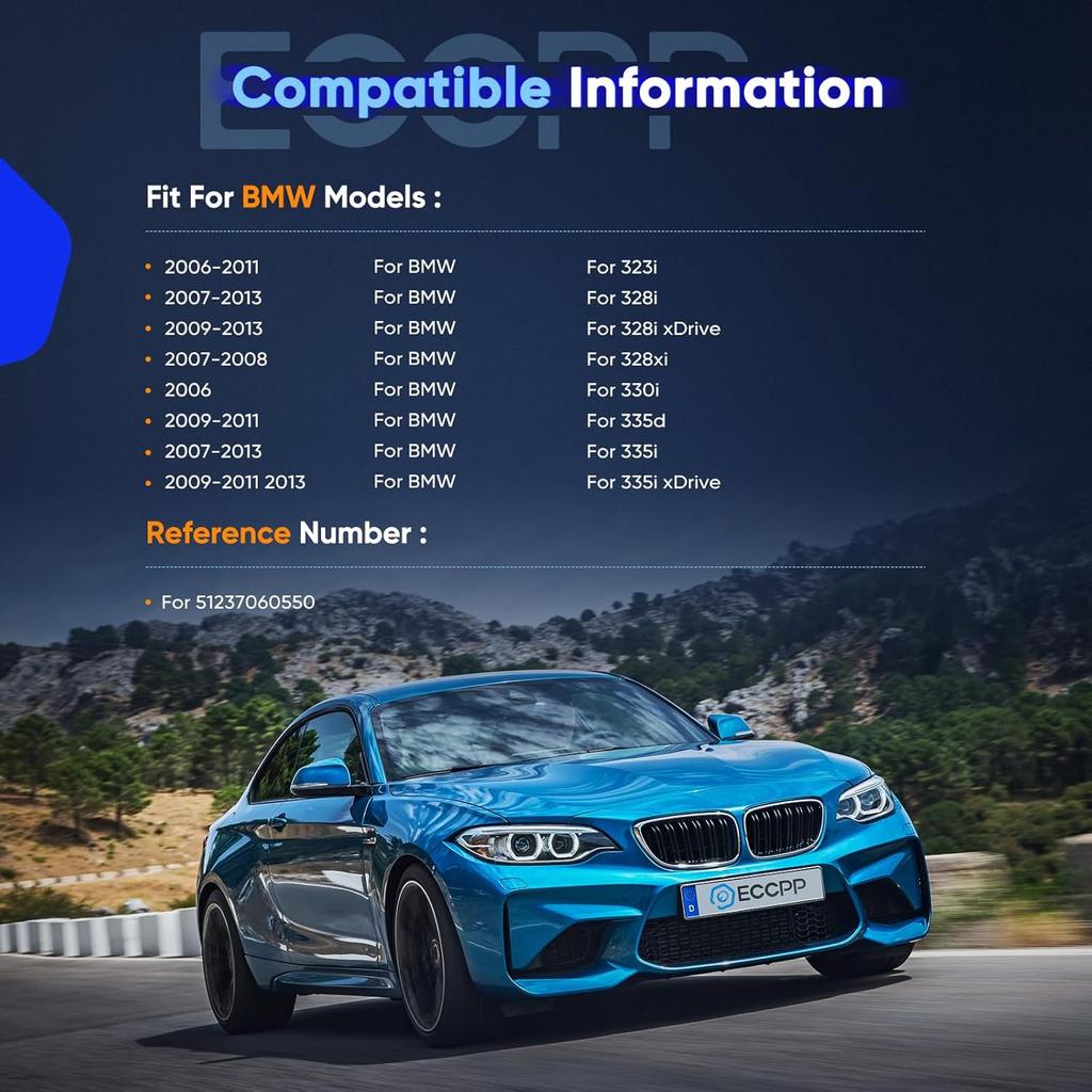 ECCPP Lift Support Hood Replacement Struts Gas Springs Fit for BMW 323i for BMW 328i for BMW 328i xDrive for BMW 328xi for BMW 330i for BMW 335d for