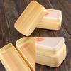 lunch dishwasher and microwave made of natural wood slightly imperfect Japanese-made box, safe, two-tiered, rectangular, (white wood), (white wood)