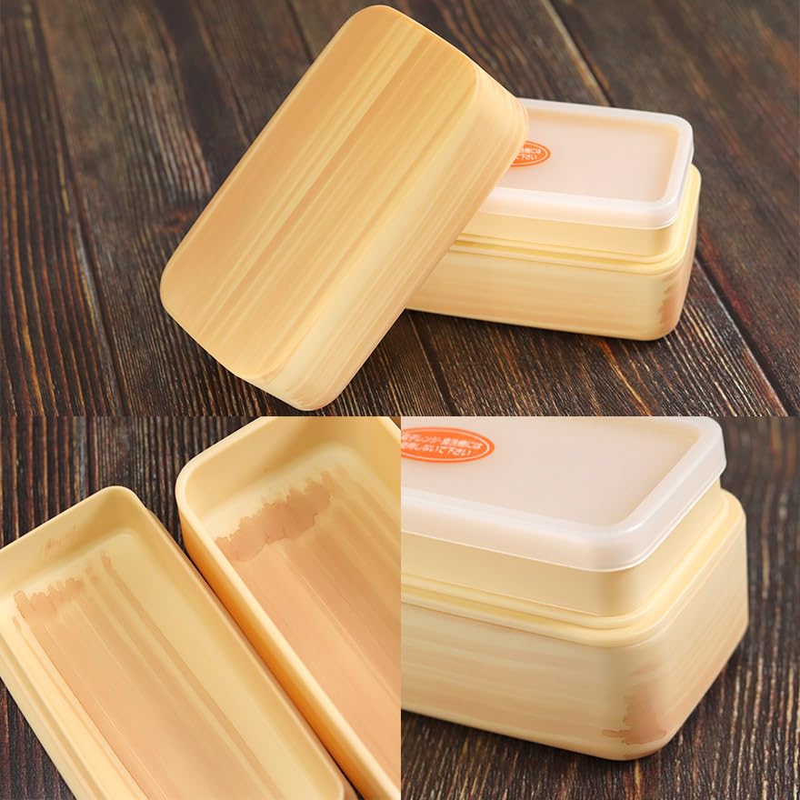 lunch dishwasher and microwave made of natural wood slightly imperfect Japanese-made box, safe, two-tiered, rectangular, (white wood), (white wood)