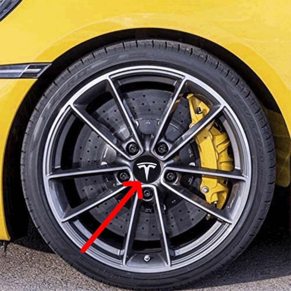 4PCS/Set 56MM/57MM Wheel Hub Caps Center Cover Emblems Sticker Cap For Tesla Model 3 Y S X Multiple Colour