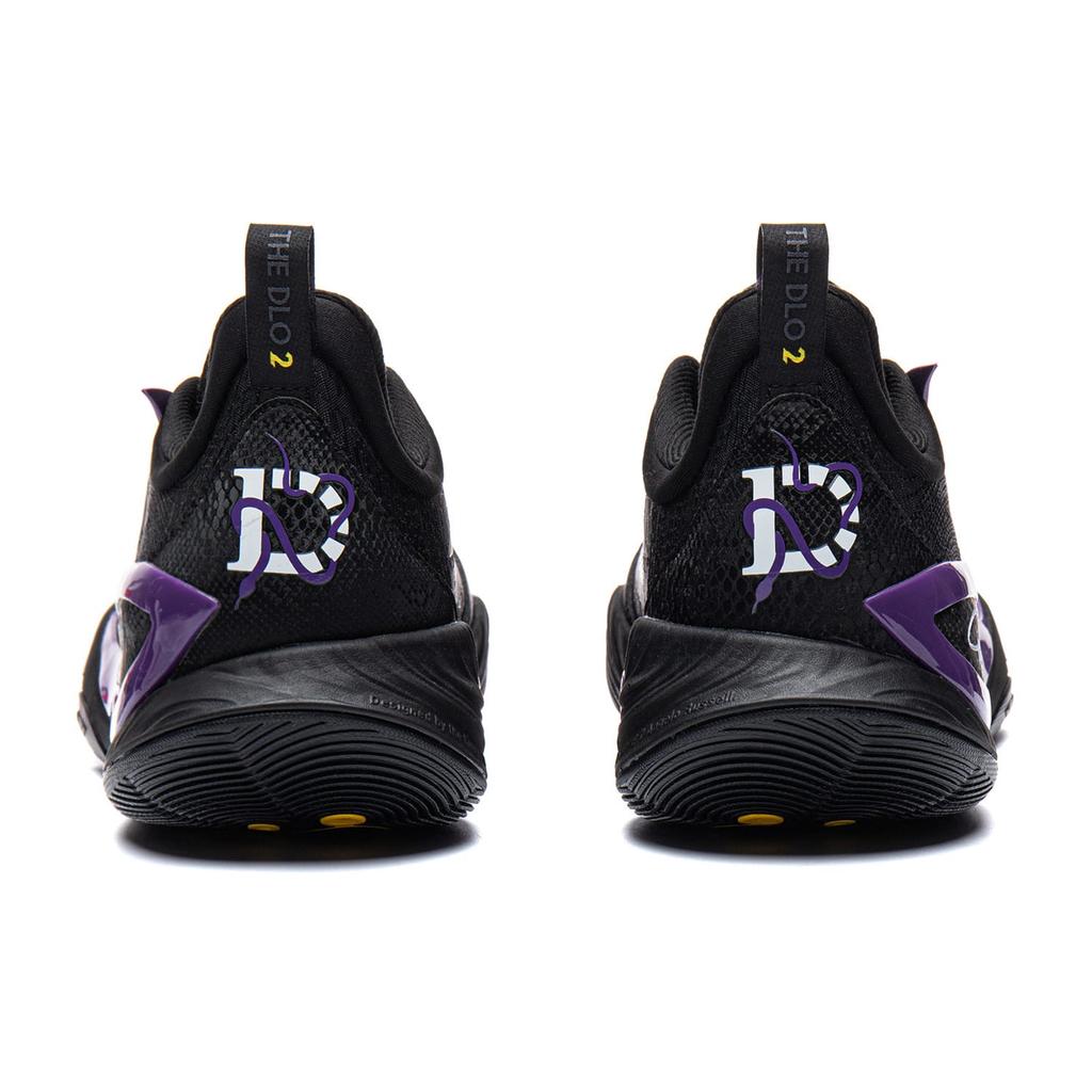 Li Ning DLO2 Demping Antislip Veerkrachtige Grip Lage top Basketbalschoenen Heren Zwart ABPW013-3