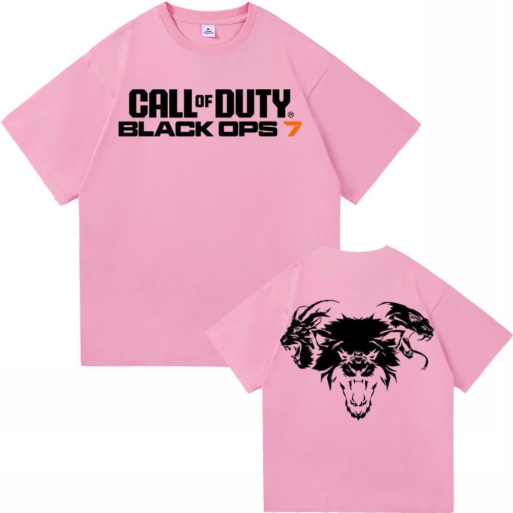 Call of Duty 7 Tričko Horká móda Pánské/Dámské Harajuku Estetické Vintage Tričko Vysoká kvalita Ležérní Cool Hra Bavlněná Trička