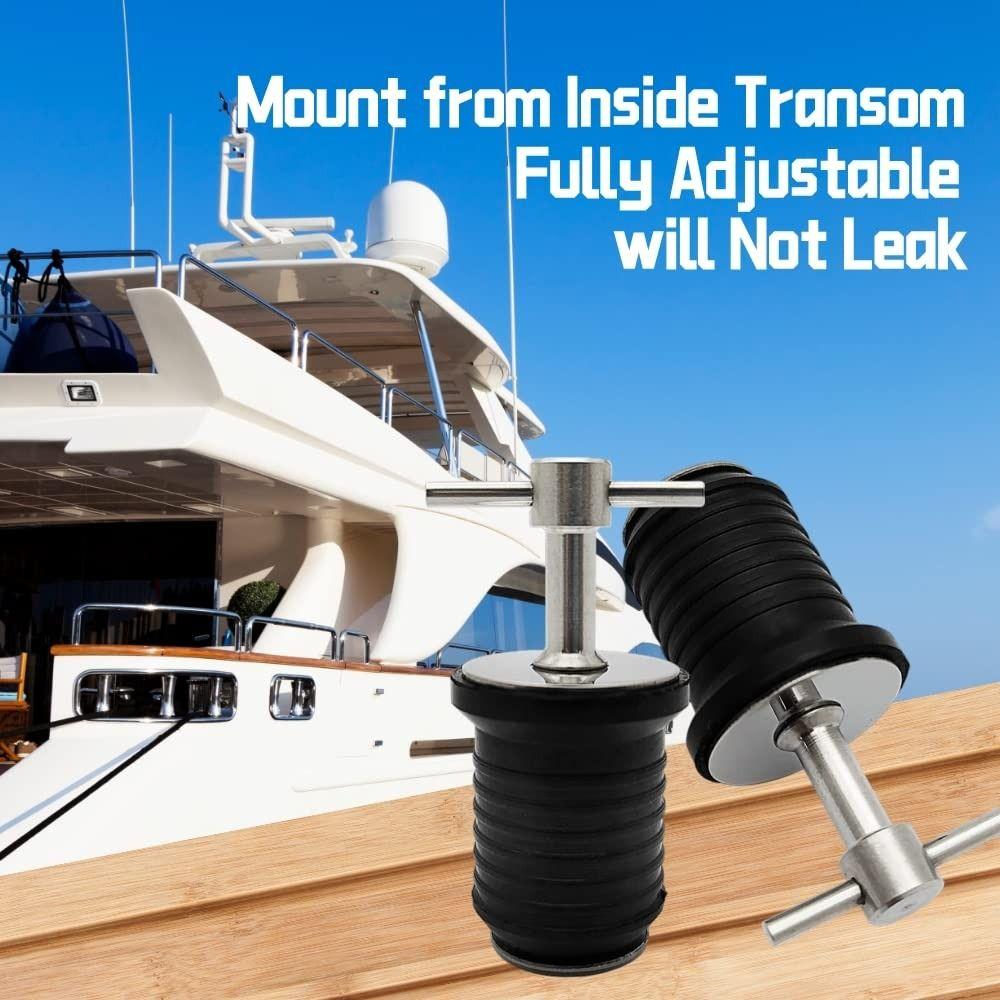 Brass/Stainless Steel Handle Boat Drain Plug T-Handle Blockage Twist Locks Drainage