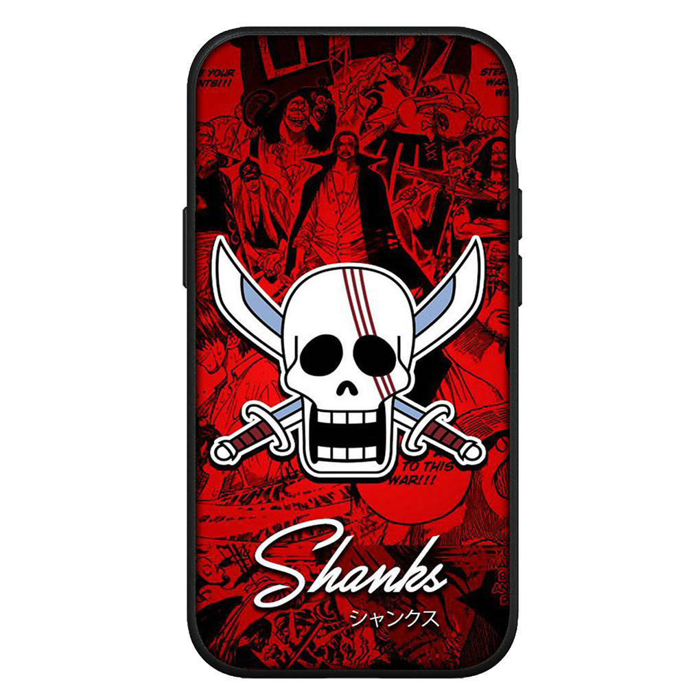 for iPhone 16 15 Xiaomi Redmi Note 14 13 12 11 Pro Max X 8 16e Samsung Galaxy S25 S24 S23 Moto OPPO Huawei Shanks Red Hair Luffy One Piece Phone Case