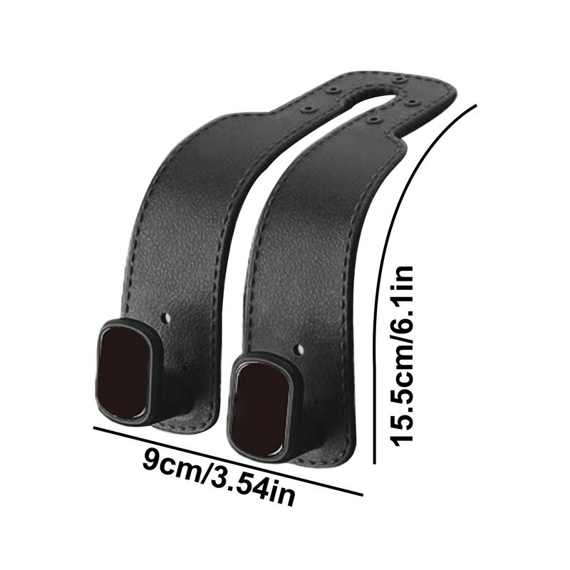 Car Purse Hook PU Leather Purse Holder for Car Versatile Hanger Storage Organizer for Trunk Vehicle Organization Accessories